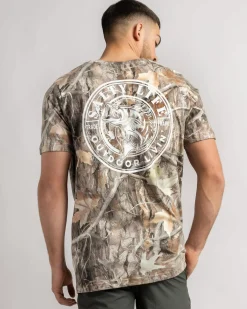 Salty Life Canopy T-Shirt Woodland Camo Sale