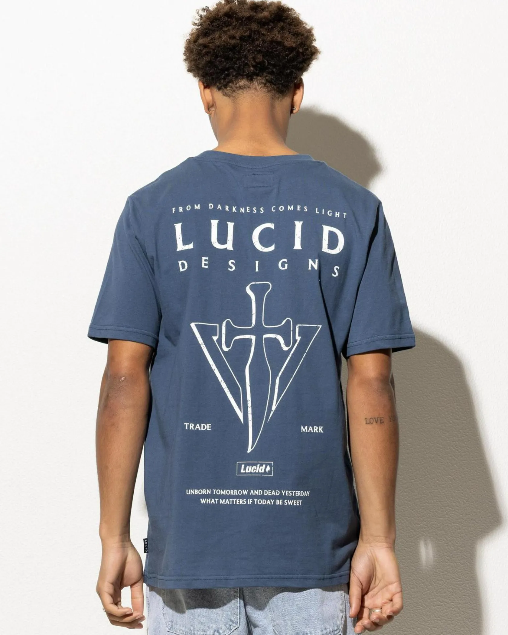 Lucid Capstone T-Shirt Slate Blue Clearance