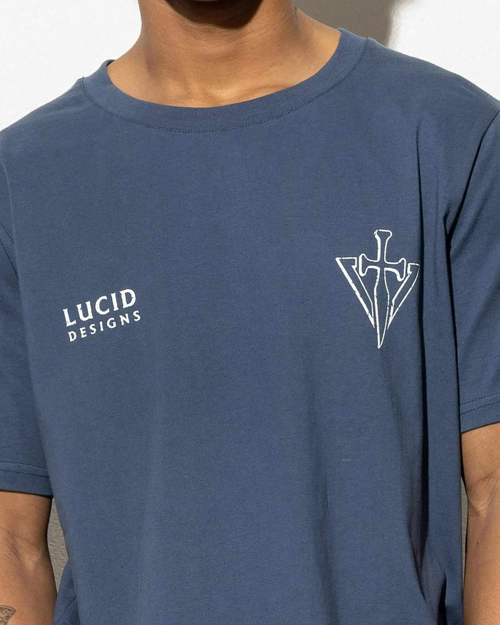 Lucid Capstone T-Shirt Slate Blue Clearance