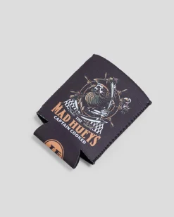 The Mad Hueys Captain Ship Faced Stubby Cooler Black Sale