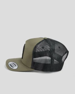 The Mad Hueys Captain Ship Faced Trucker Cap Olive Outlet