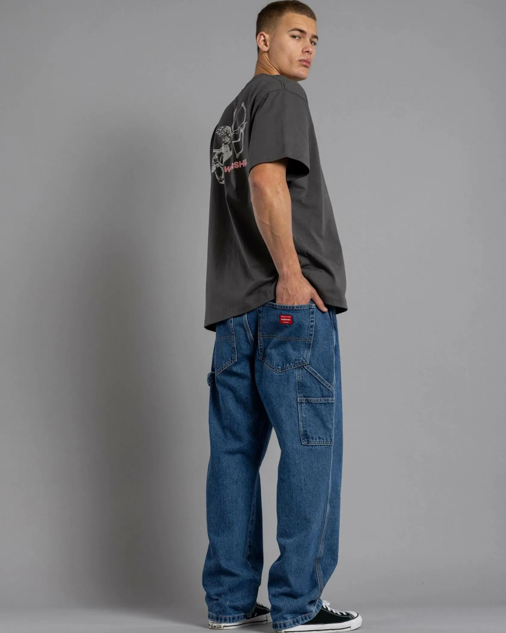Worship Supplies Carpenter Jeans Steady Mid Blue New