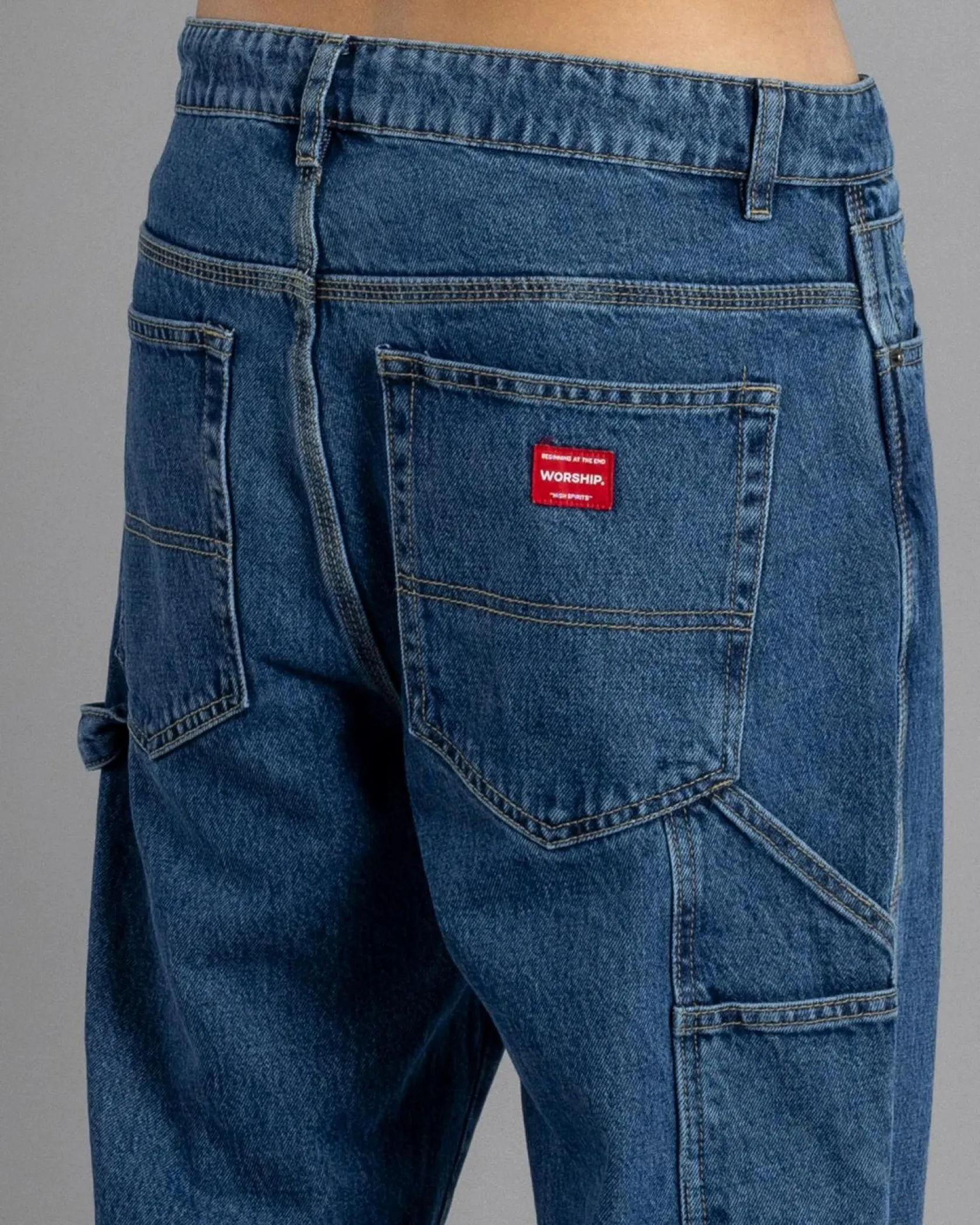 Worship Supplies Carpenter Jeans Steady Mid Blue New