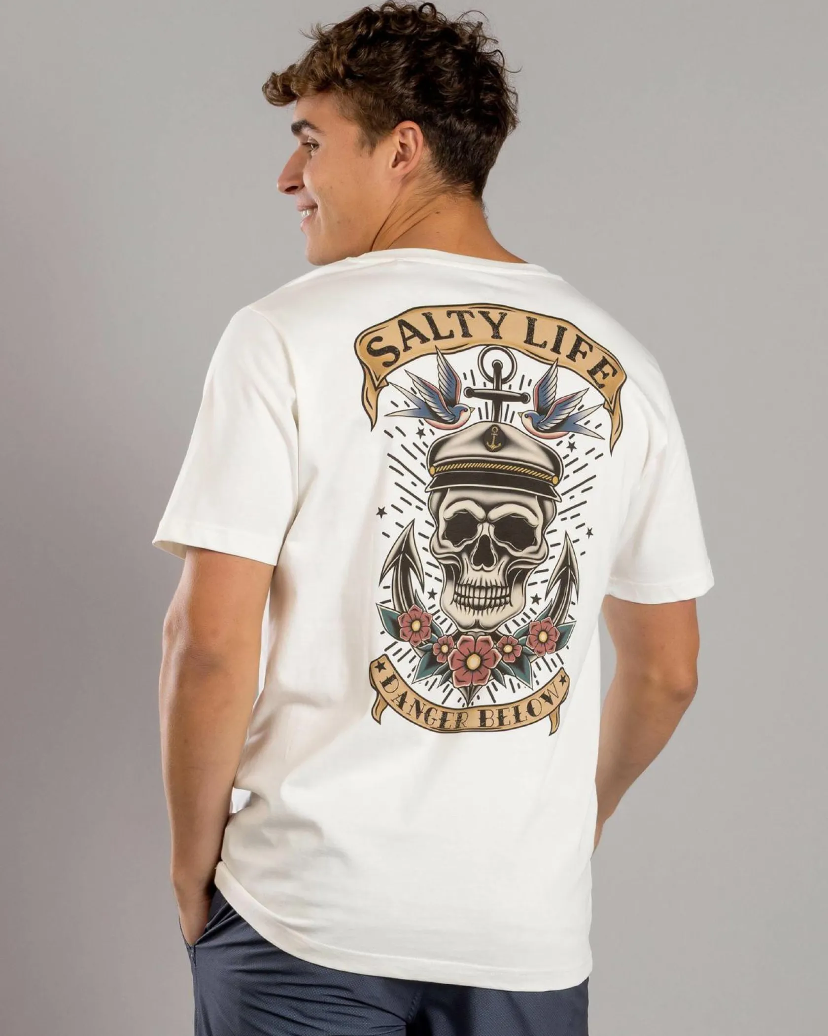 Salty Life Carrion Crown T-Shirt Stone Sale