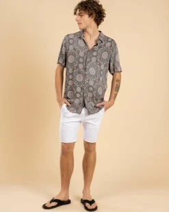 Lucid Casablanca Short Sleeve Shirt Black Clearance