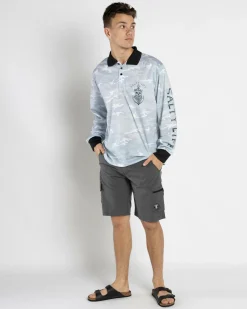 Salty Life Caster Walk Shorts Dark Grey Online
