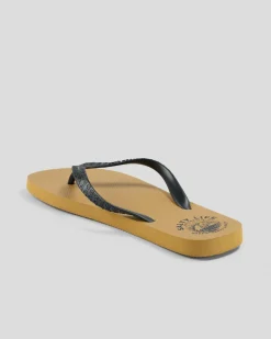 Salty Life Catching Bait Thongs Tan/black New
