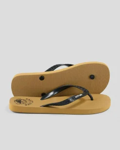 Salty Life Catching Bait Thongs Tan/black New