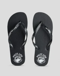 Salty Life Catching Bait Thongs Black/white Outlet