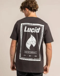 Lucid Cenotaph T-Shirt Charocal New