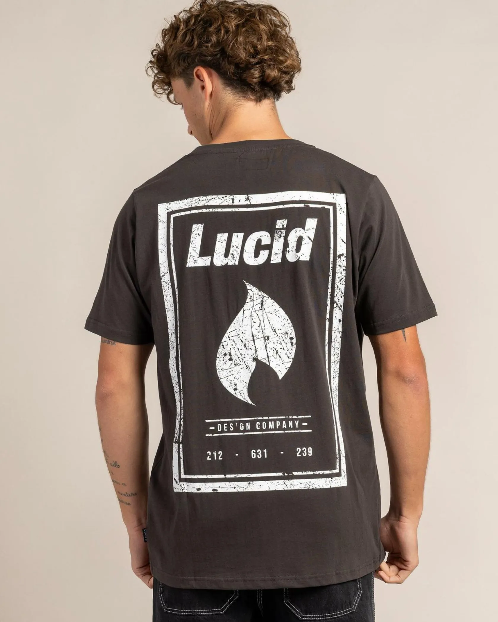 Lucid Cenotaph T-Shirt Charocal New