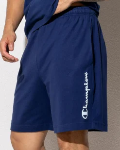 Champion Puff Script Jersey Shorts Sail Away Navy Hot
