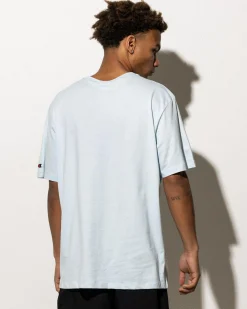 Champion Script Tonal T-Shirt Silence Blue Hot