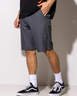 Jetpilot Check Ya Walk Shorts Charcoal