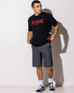 Jetpilot Check Ya Walk Shorts Charcoal