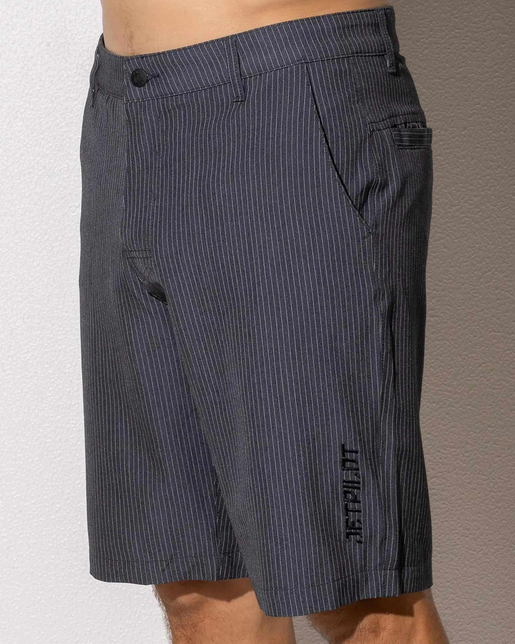 Jetpilot Check Ya Walk Shorts Charcoal