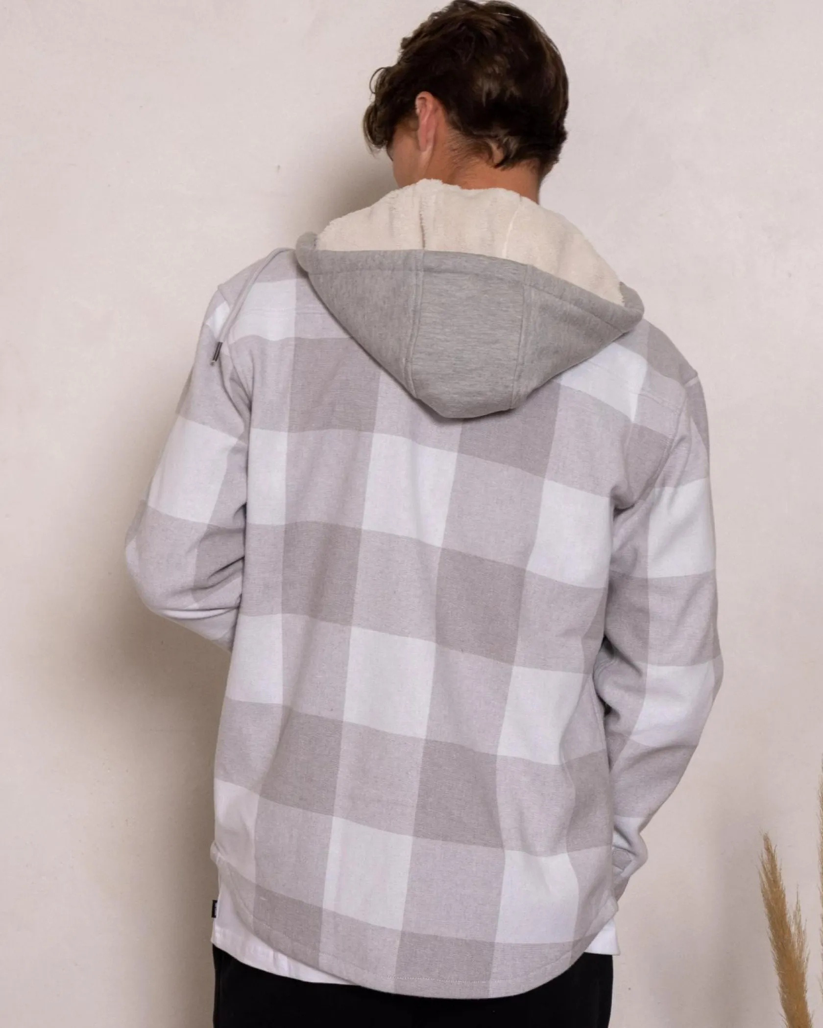 Skylark Checkout Flannel Long Sleeve Shirt Grey Check Discount