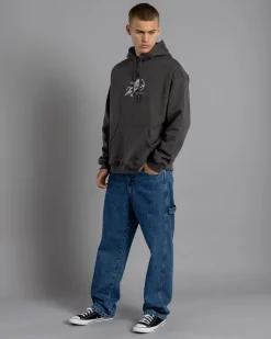 Worship Supplies Cherub Pull Over Hoodie Worn Black Outlet