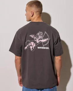 Worship Supplies Cherub T-Shirt Worn Black New