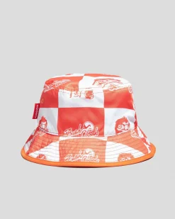 Bush Chook Chill Chook Reversible Bucket Hat Red New
