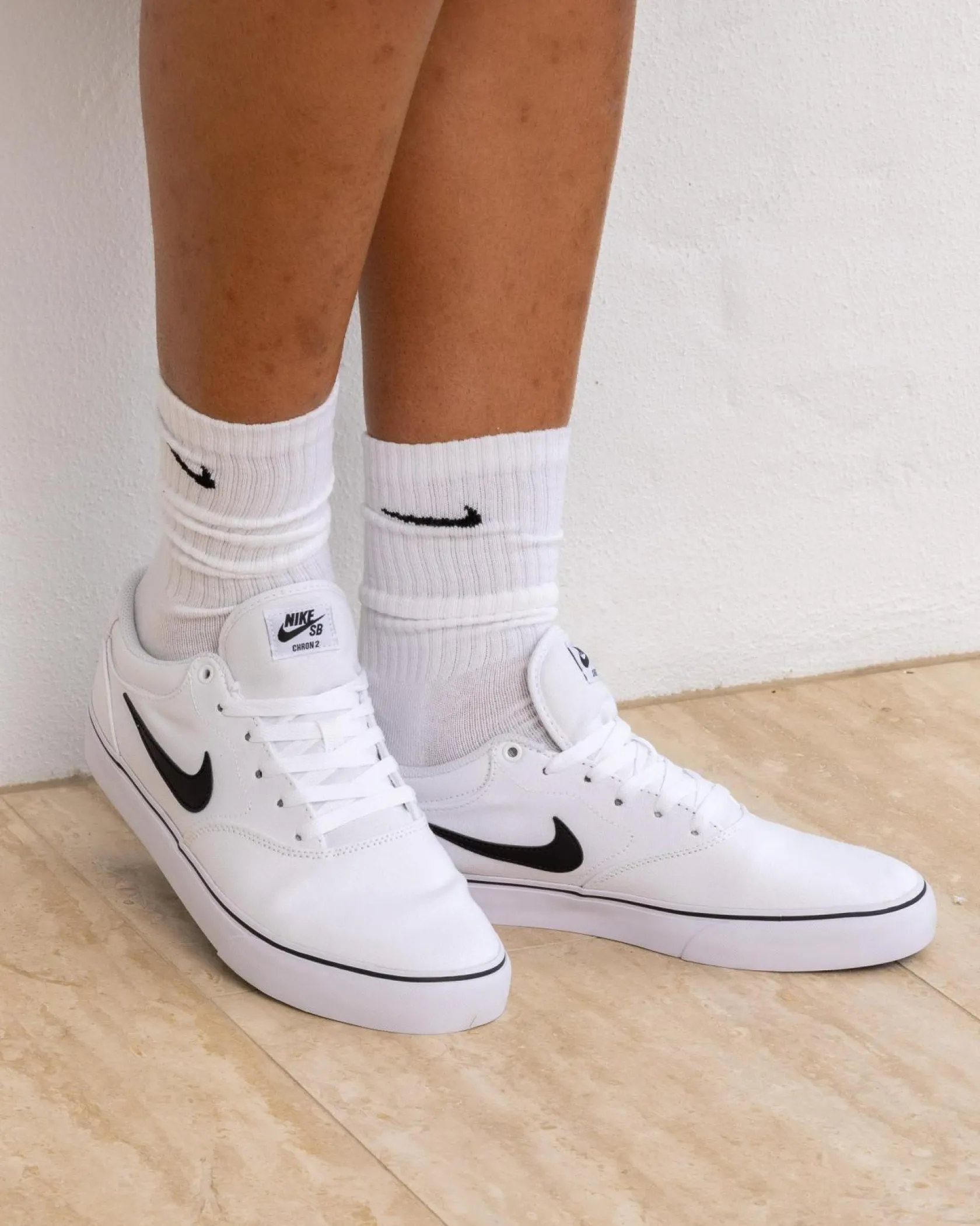 Nike Chron 2 Shoes White/black-white New