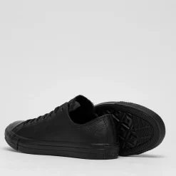 Converse Chuck Taylor All Star Leather Lo-Cut Shoes Black Monochrome Discount