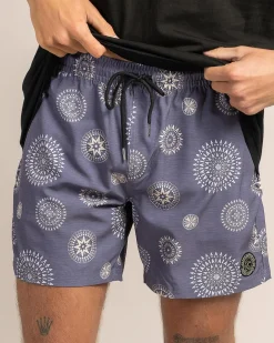 Jacks Circuit Elastic Waist Board Shorts Slate Sale