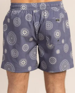 Jacks Circuit Elastic Waist Board Shorts Slate Sale