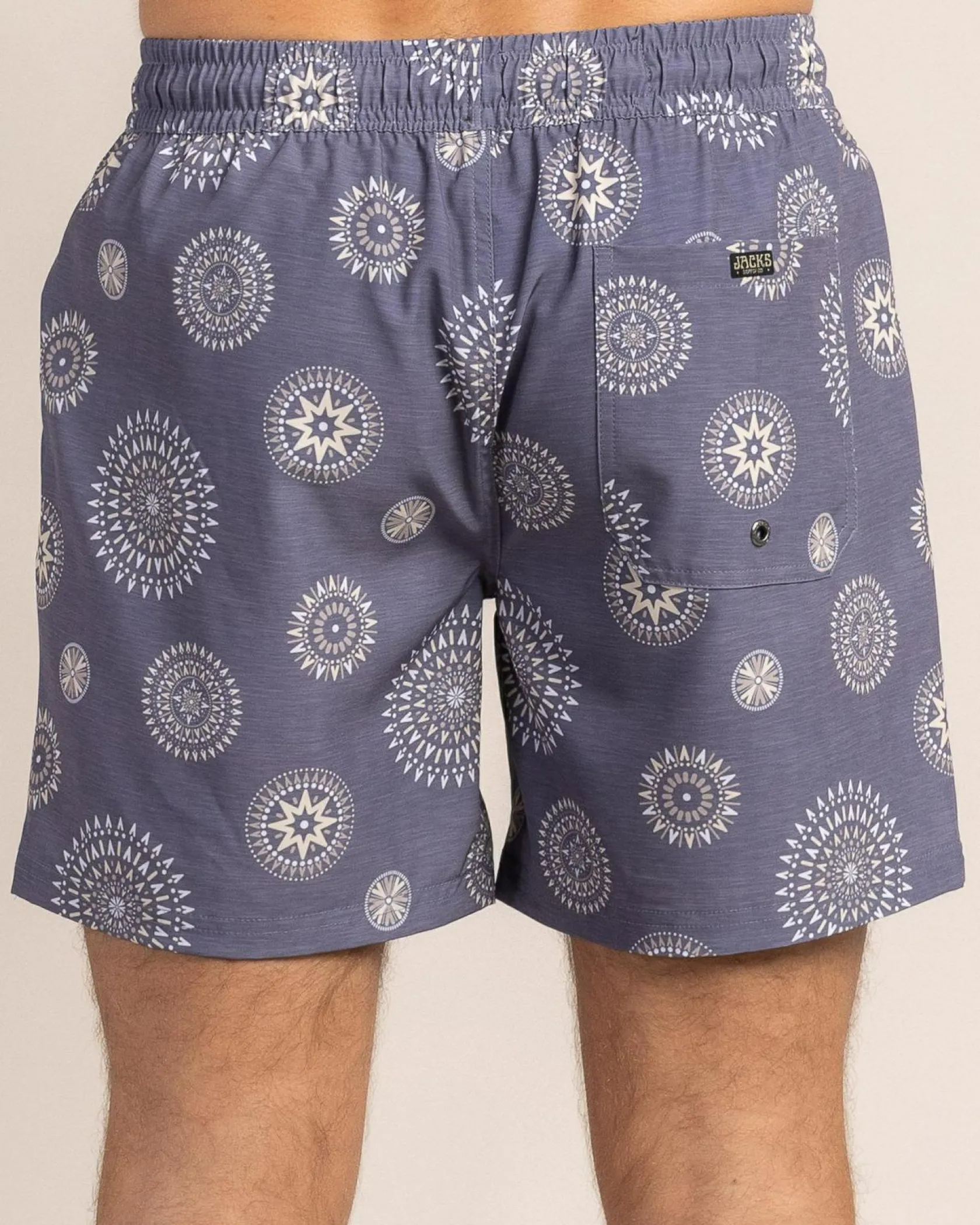 Jacks Circuit Elastic Waist Board Shorts Slate Sale