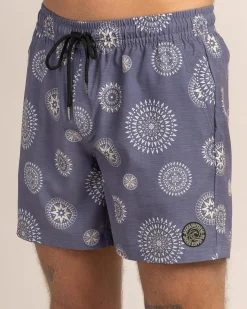 Jacks Circuit Elastic Waist Board Shorts Slate Sale