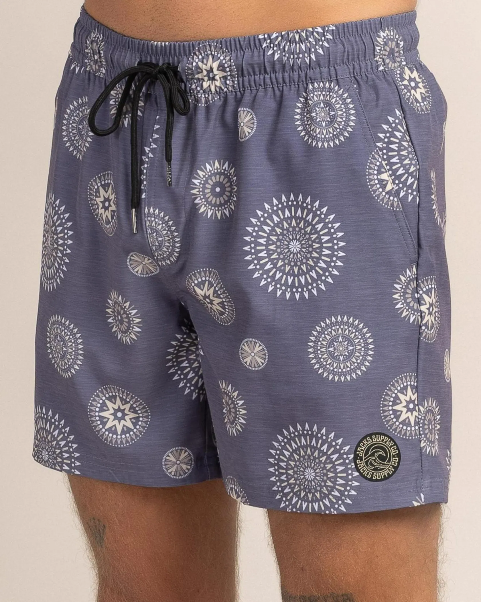 Jacks Circuit Elastic Waist Board Shorts Slate Sale
