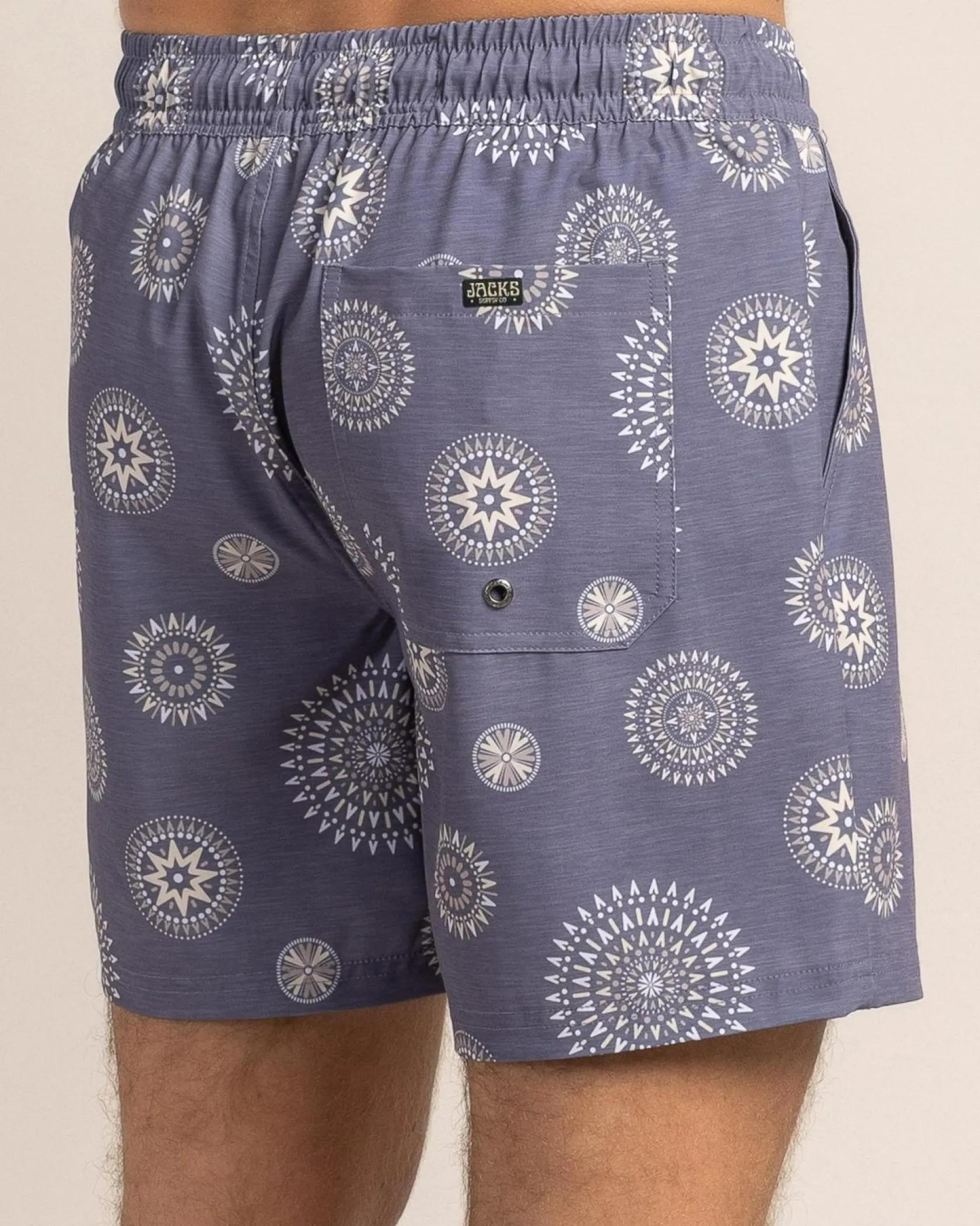 Jacks Circuit Elastic Waist Board Shorts Slate Sale