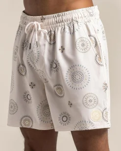 Jacks Circuit Elastic Waist Board Shorts White Outlet