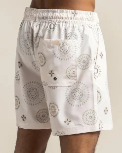 Jacks Circuit Elastic Waist Board Shorts White Outlet