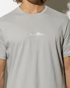 Calvin Klein CK Tonal Graphic T-Shirt Flint Gray New