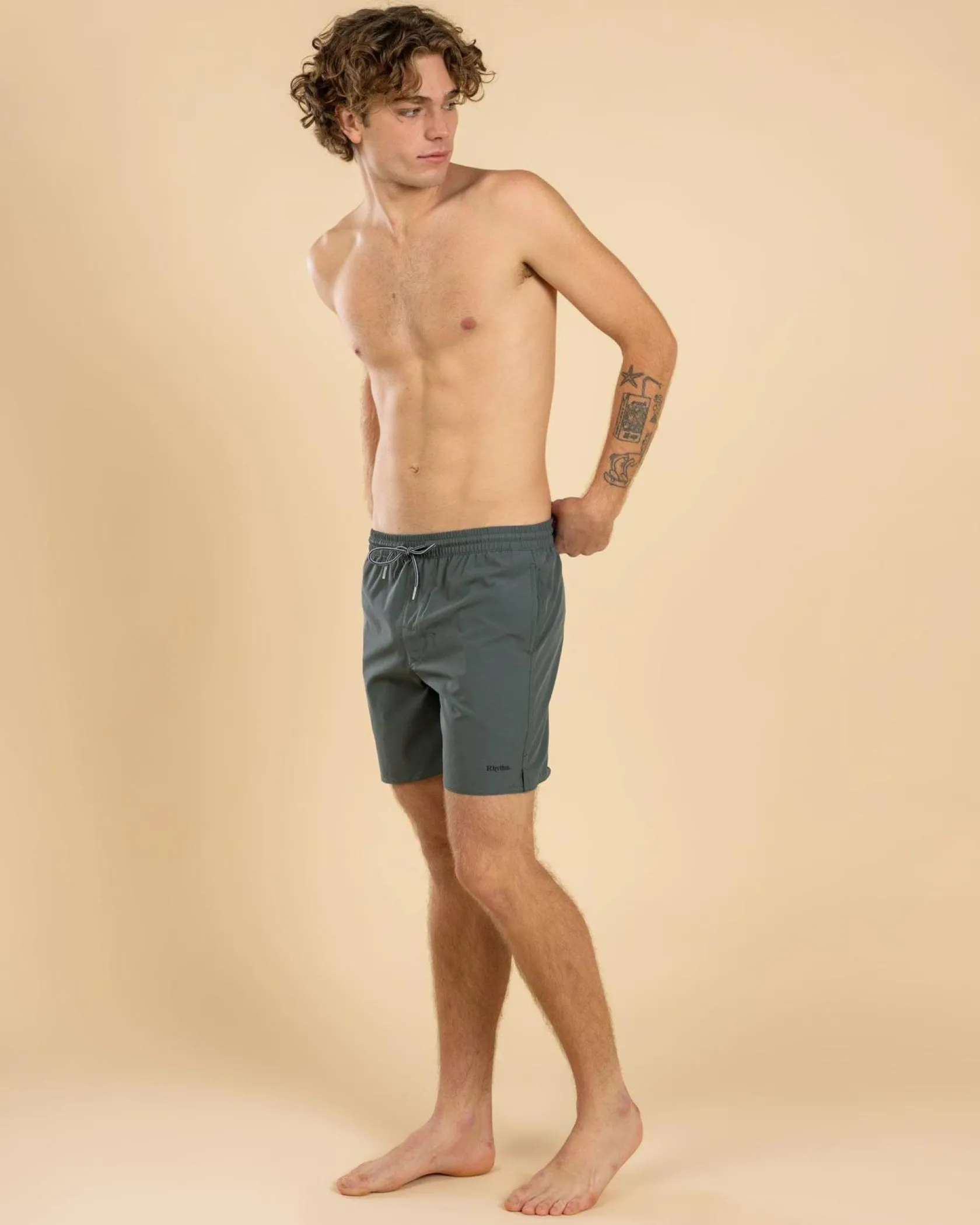 Rhythm Classic Beach Shorts Silver Pine Best