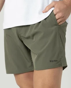 Rhythm Classic Beach Shorts Olive Clearance