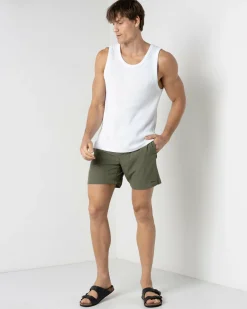 Rhythm Classic Beach Shorts Olive Clearance