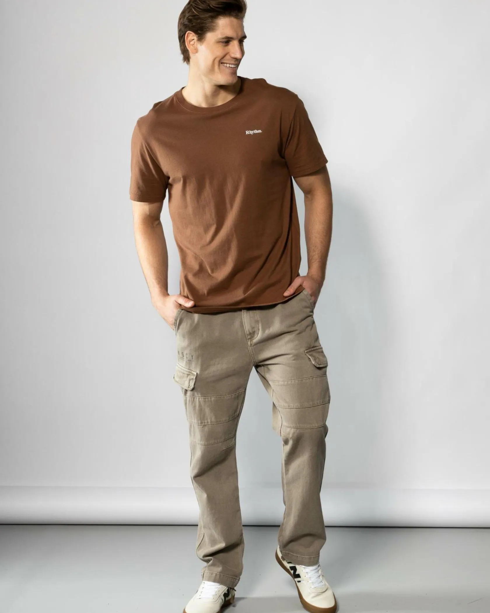 Rhythm Classic Brand T-Shirt Chocolate Hot