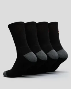 Santa Cruz Classic Dot Crew Socks 4 Pack Black Online