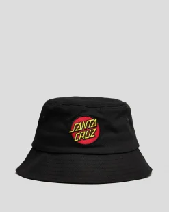 Santa Cruz Classic Dot Patch Bucket Hat Black Sale