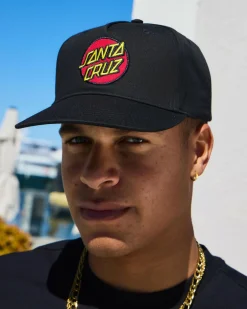 Santa Cruz Classic Dot Patch Cap Black Discount