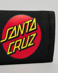 Santa Cruz Classic Dot Trifold Wallet Black Best