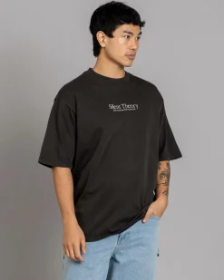 Silent Theory Classic Embroidered T-Shirt Charcoal Best