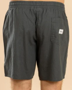 Rhythm Classic Linen Jam Shorts Silver Pine Outlet
