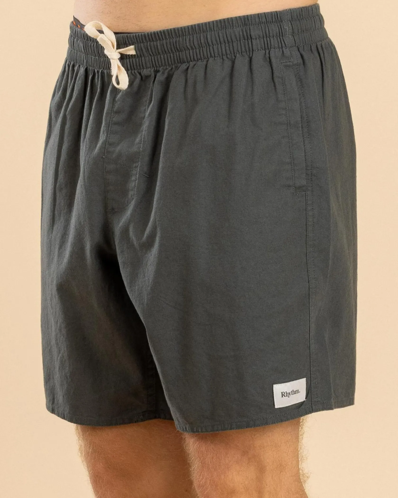 Rhythm Classic Linen Jam Shorts Silver Pine Outlet