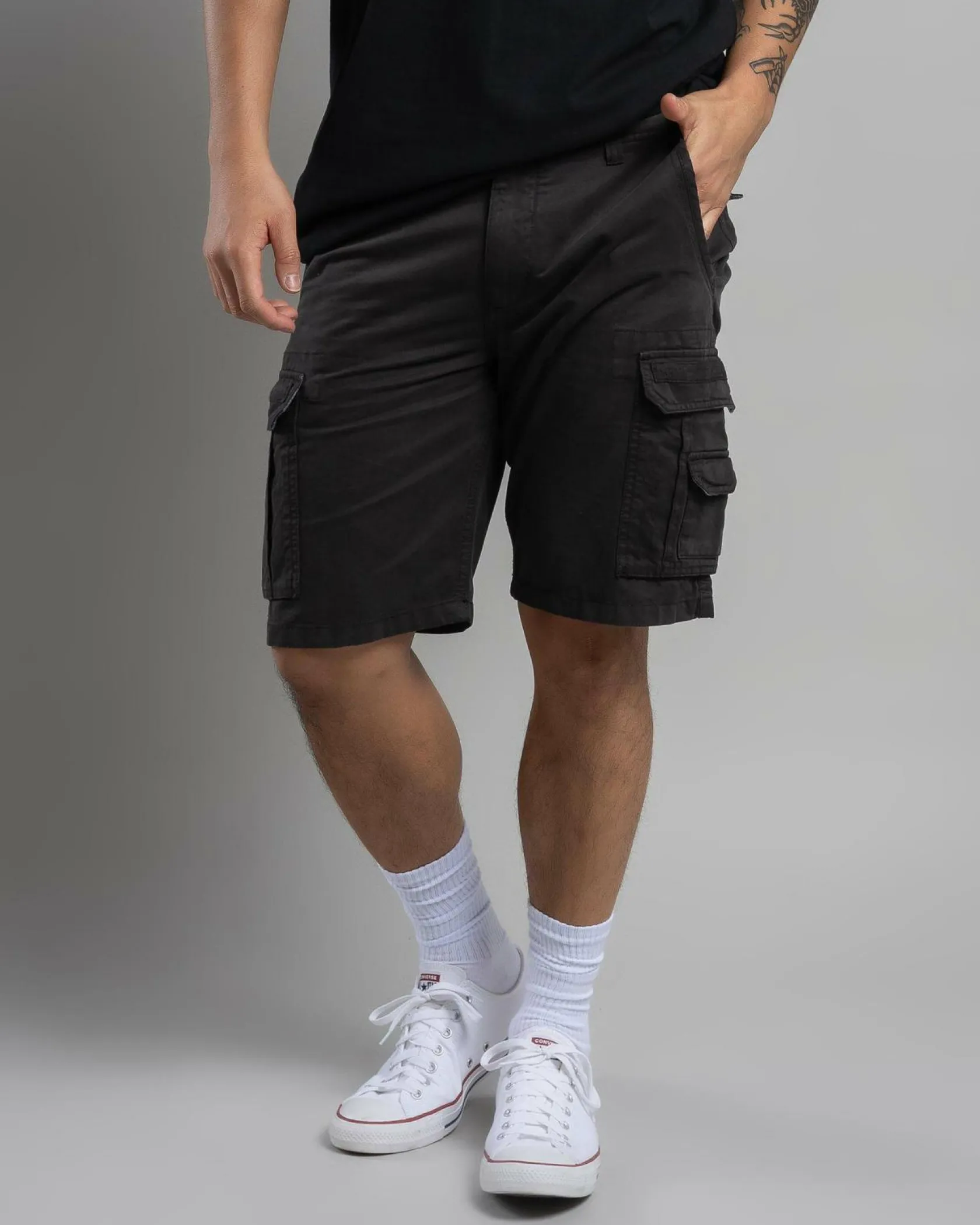 Rip Curl Classic Surf Trail Cargo Walk Shorts Washed Black Clearance