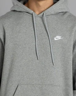 Nike Club Fleece Hoodie Dk Grey Heather/lt Smoke