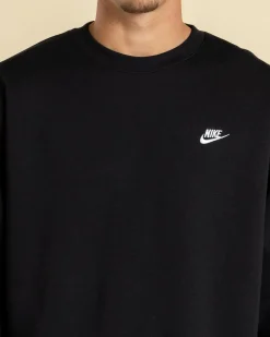 Nike Club Fleece Sweatshirt Black/white Best
