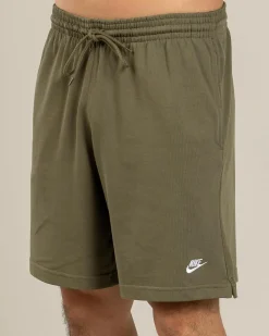 Nike Club Knit Shorts Medium Olive/white Online